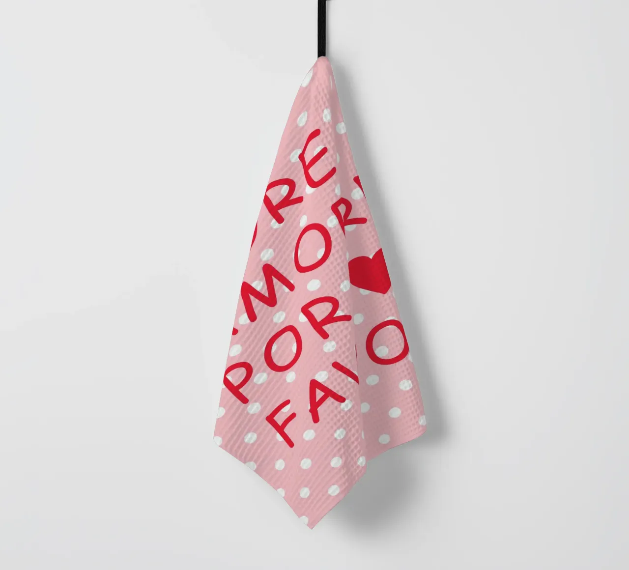 Message d'amour chaleureux torchon de Carina Pop & Pastell