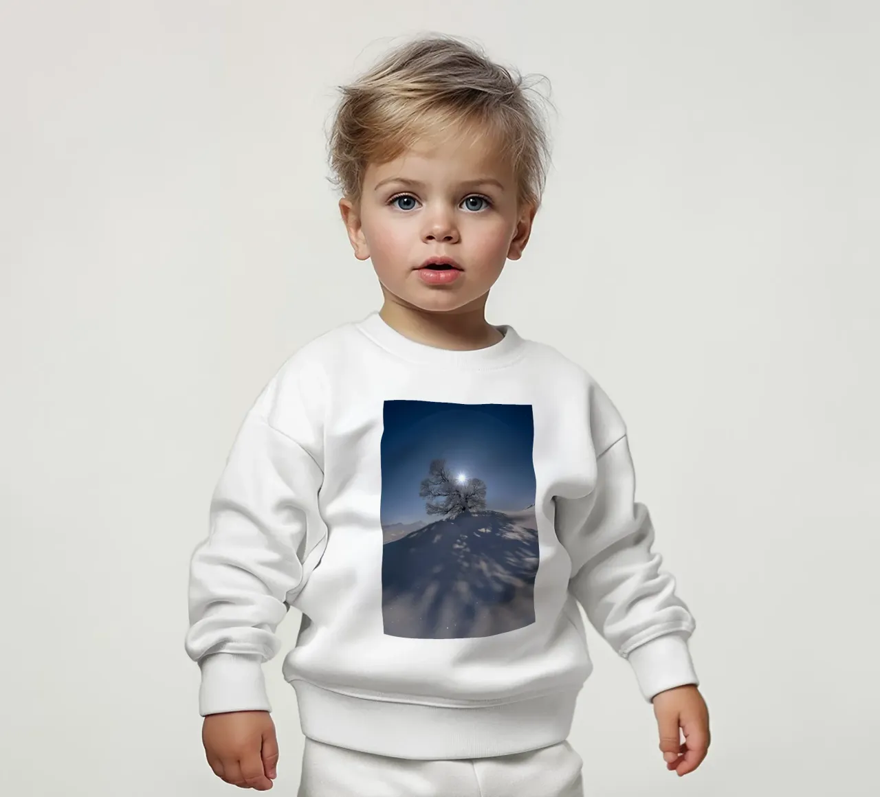 Albero coperto di neve felpa neonato da lesuki