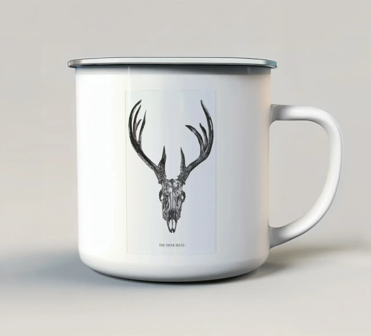 The Deer Skull tazza in smalto da Mathilde Olsen