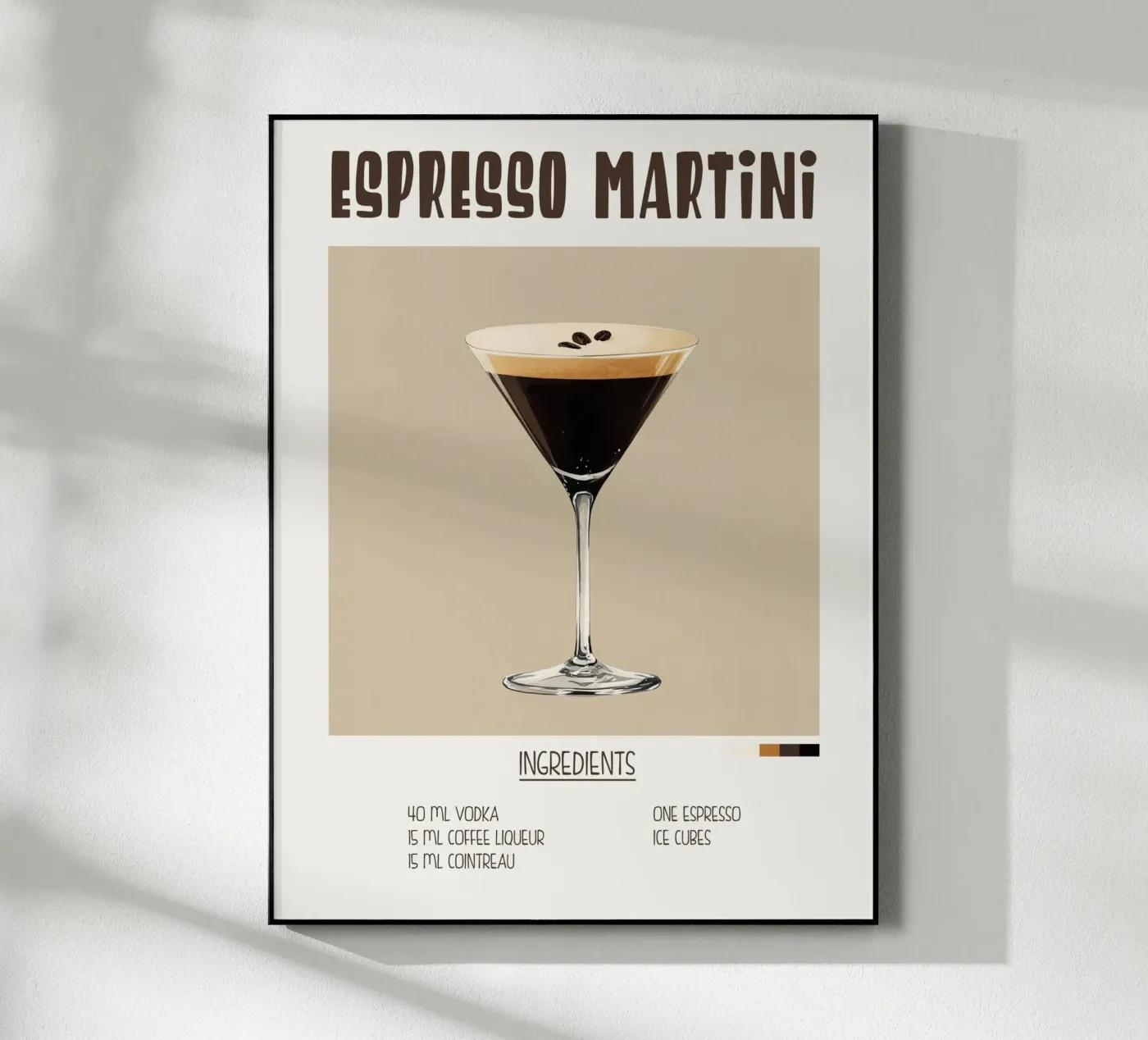 Affiche recette cocktail Espresso Martini Acryl-Glas von Cocktail Party