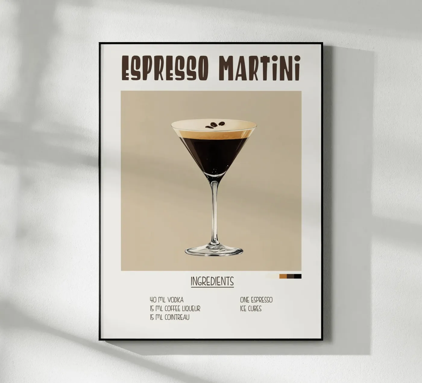 Recept cocktail Espresso Martini acryl van Cocktail Party