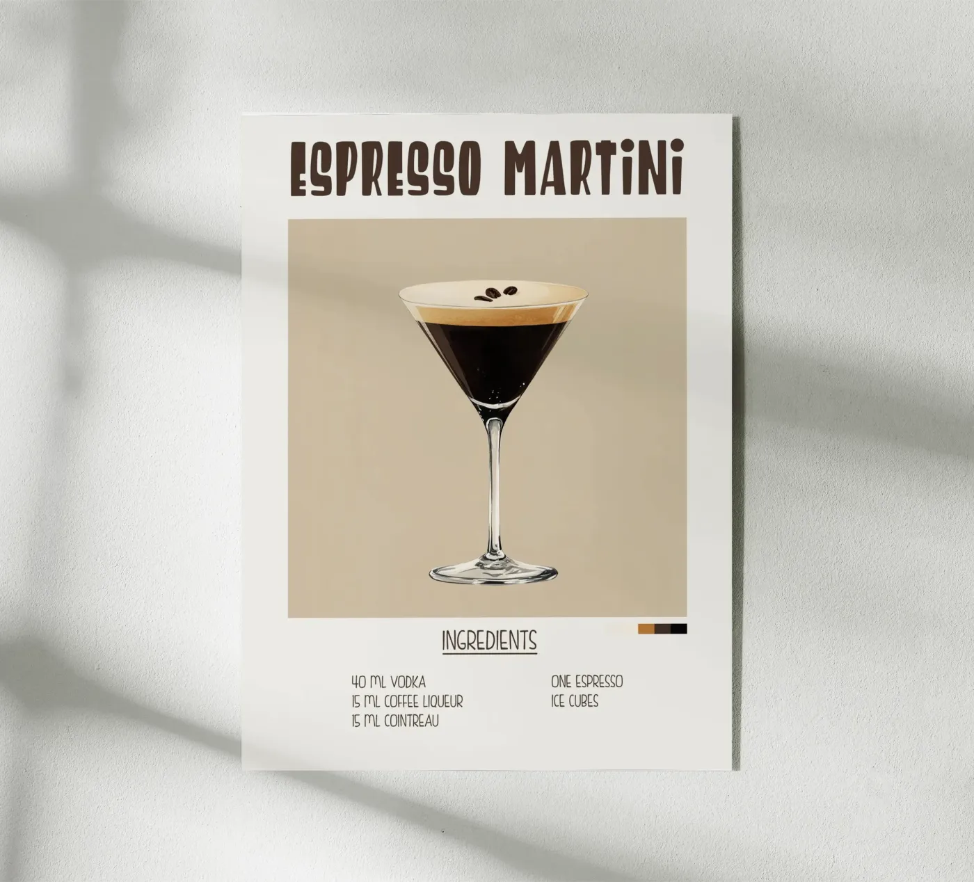 Affiche recette cocktail Espresso Martini Acryl-Glas von Cocktail Party