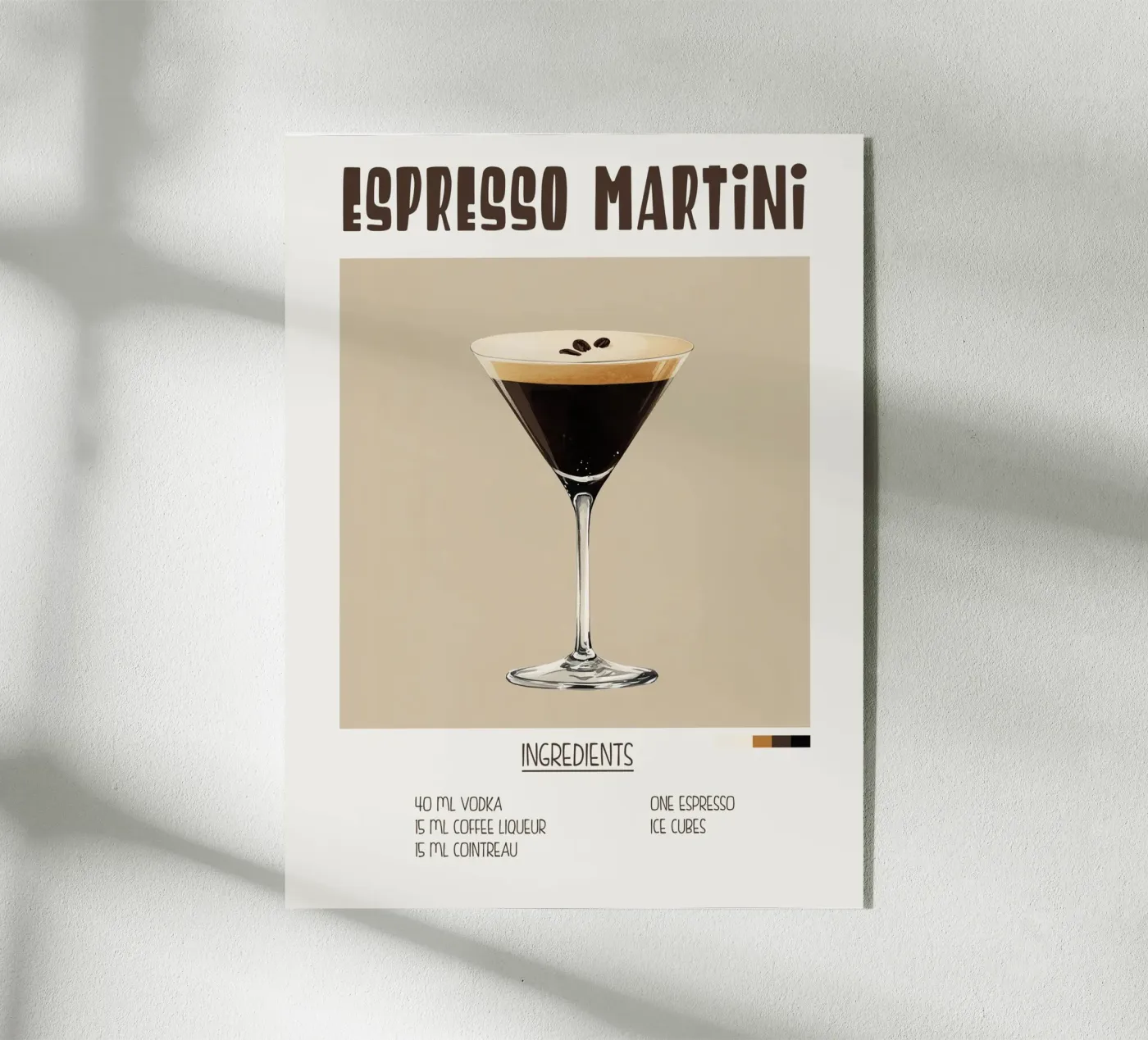 Recept cocktail Espresso Martini acryl van Cocktail Party