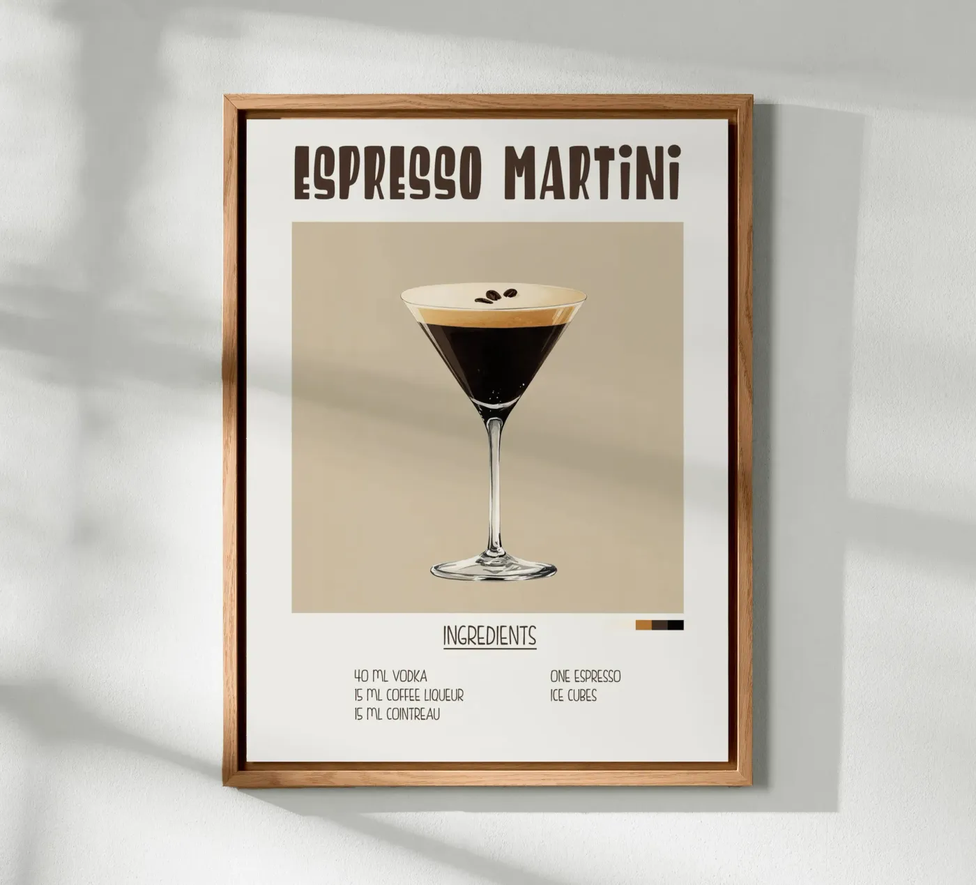Affiche recette cocktail Espresso Martini Alu-Dibond von Cocktail Party