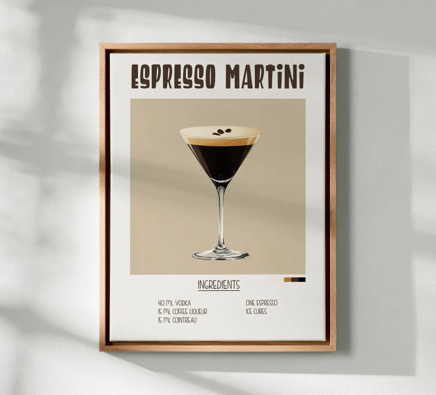 Affiche recette cocktail Espresso Martini Leinwand von Cocktail Party