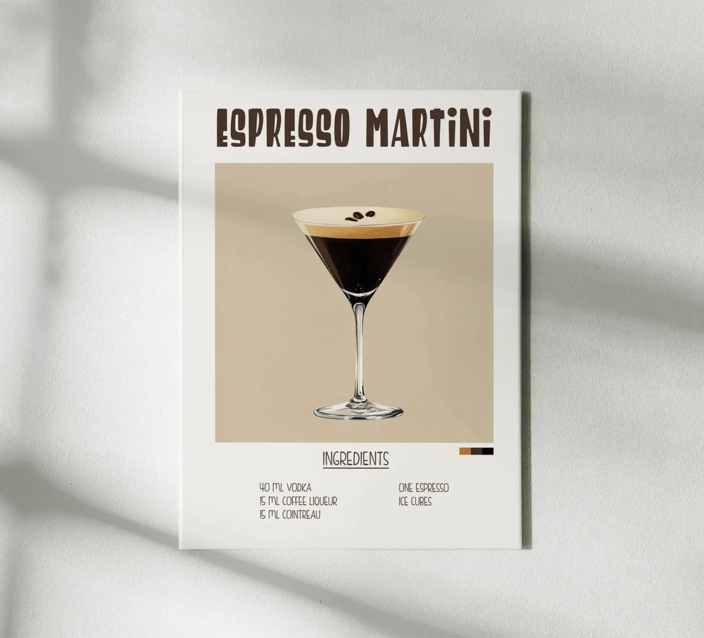 Affiche recette cocktail Espresso Martini Leinwand von Cocktail Party