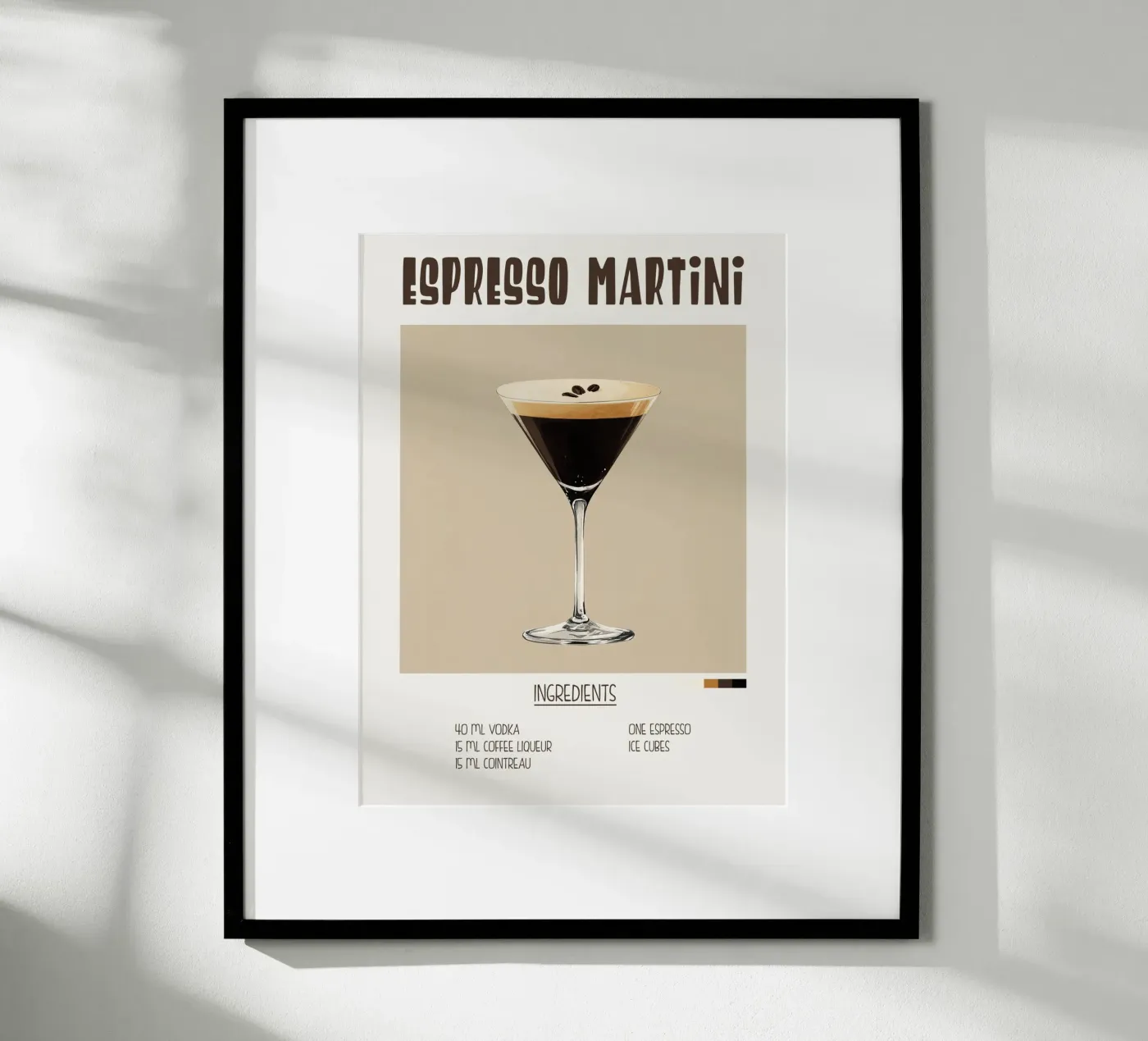 Recept cocktail Espresso Martini hahnemühle van Cocktail Party