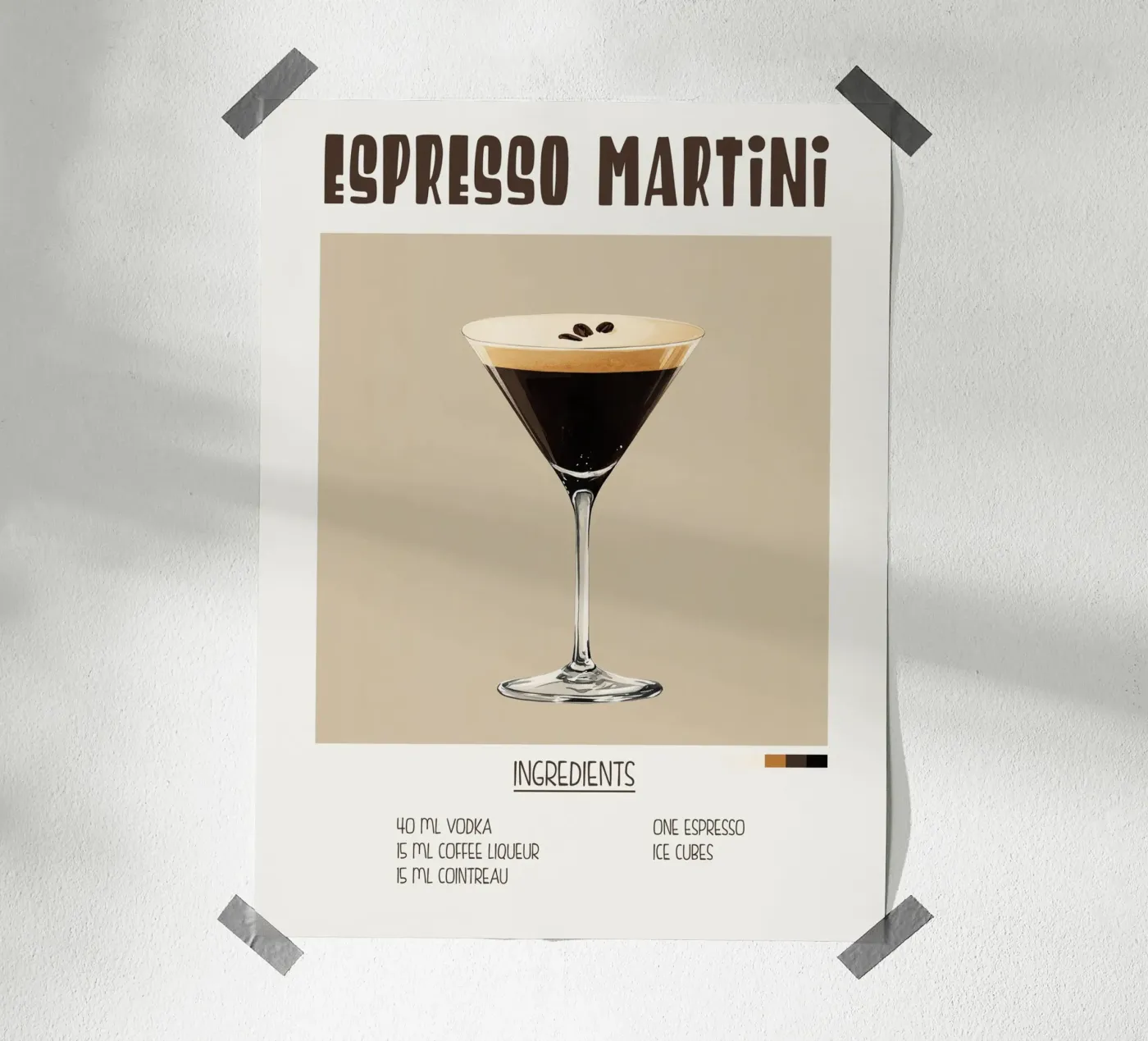 Recept cocktail Espresso Martini hahnemühle van Cocktail Party