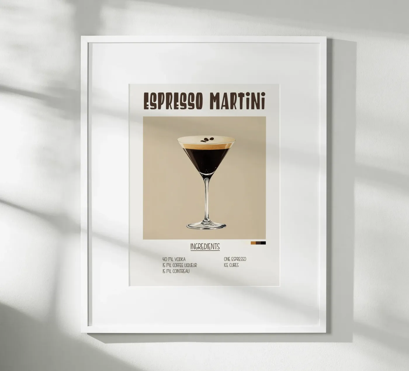 Recept cocktail Espresso Martini hahnemühle van Cocktail Party