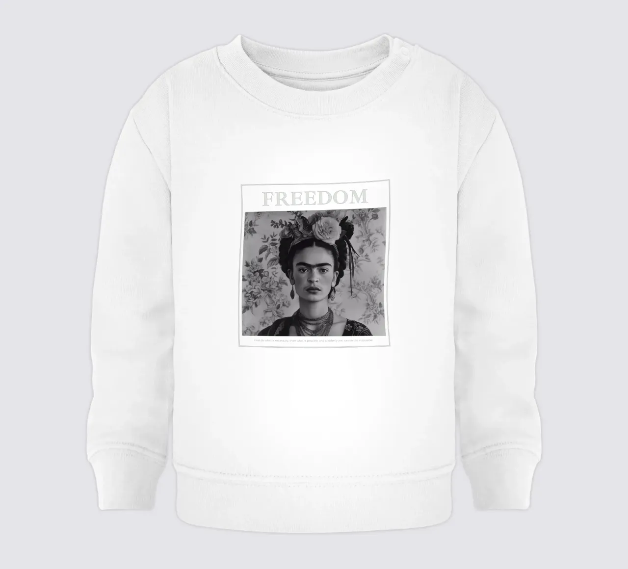 Frida Kahlo "Power in Every Stroke" felpa neonato da Fantasias Florales
