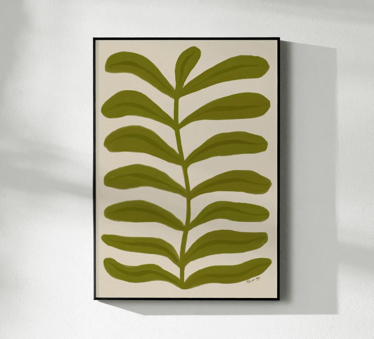 Leaf Abstraction Green plexiglass da Tida vom Weg