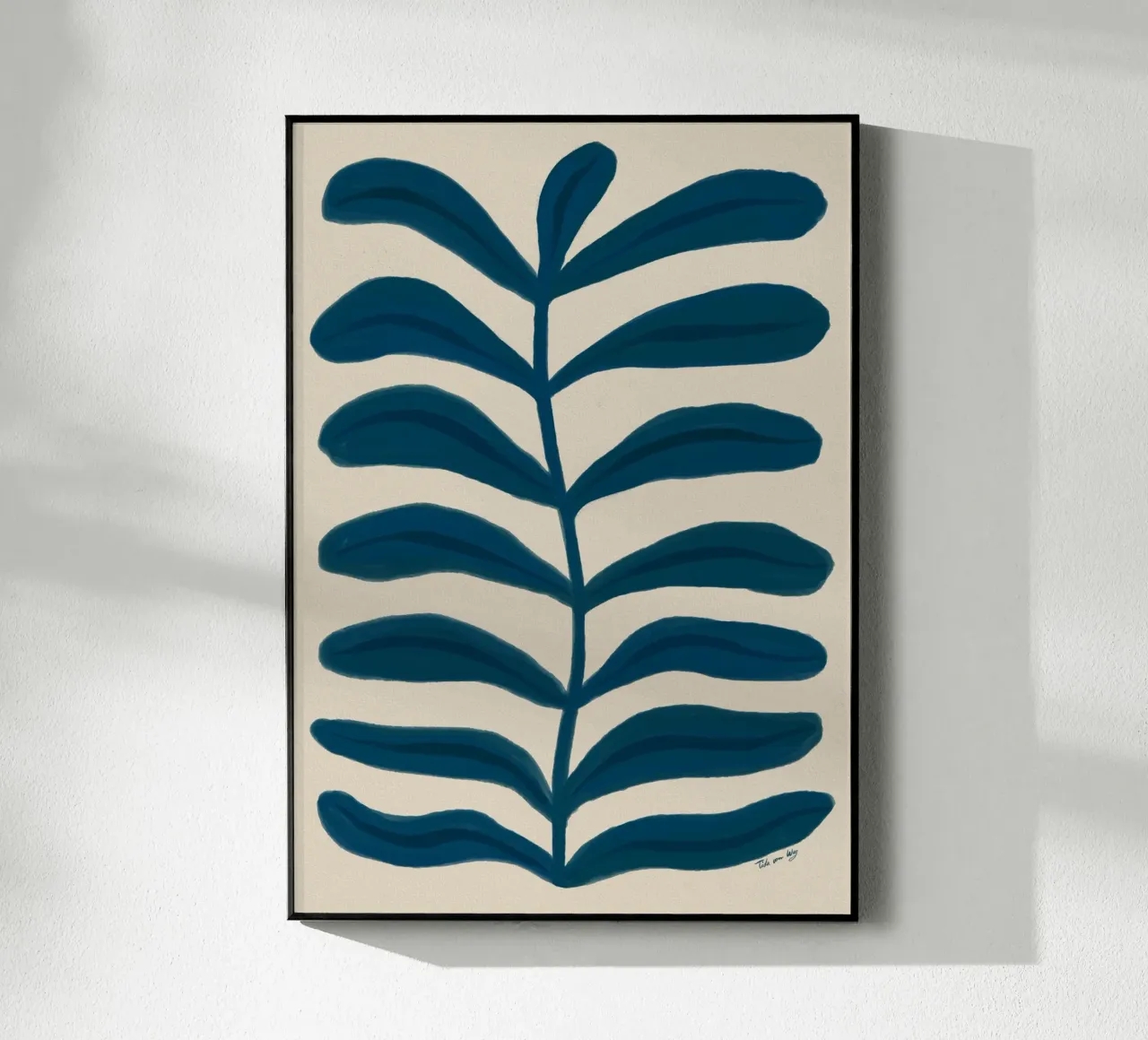 Leaf Abstraction Blue plexiglass da Tida vom Weg