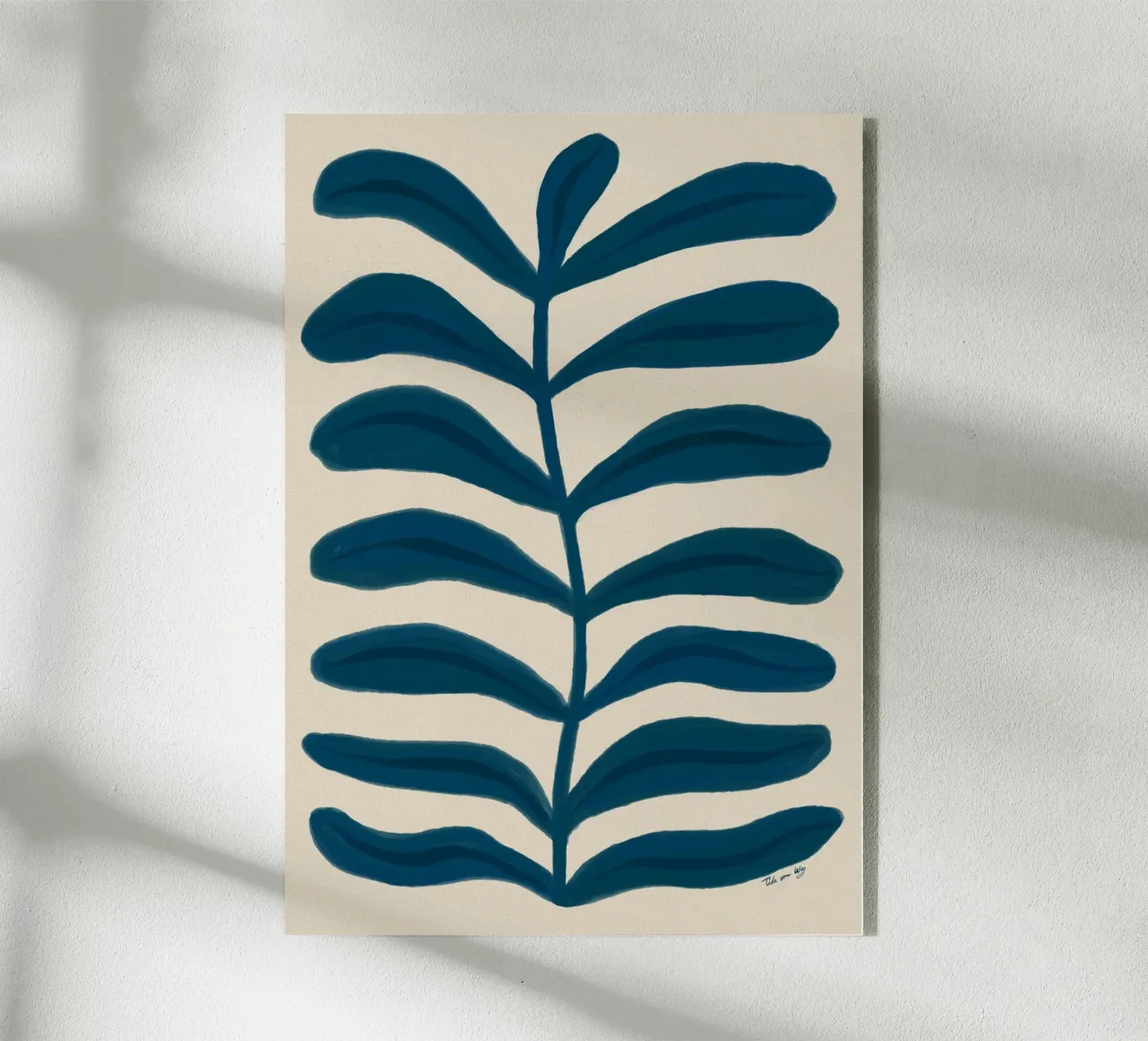 Leaf Abstraction Blue plexiglass da Tida vom Weg