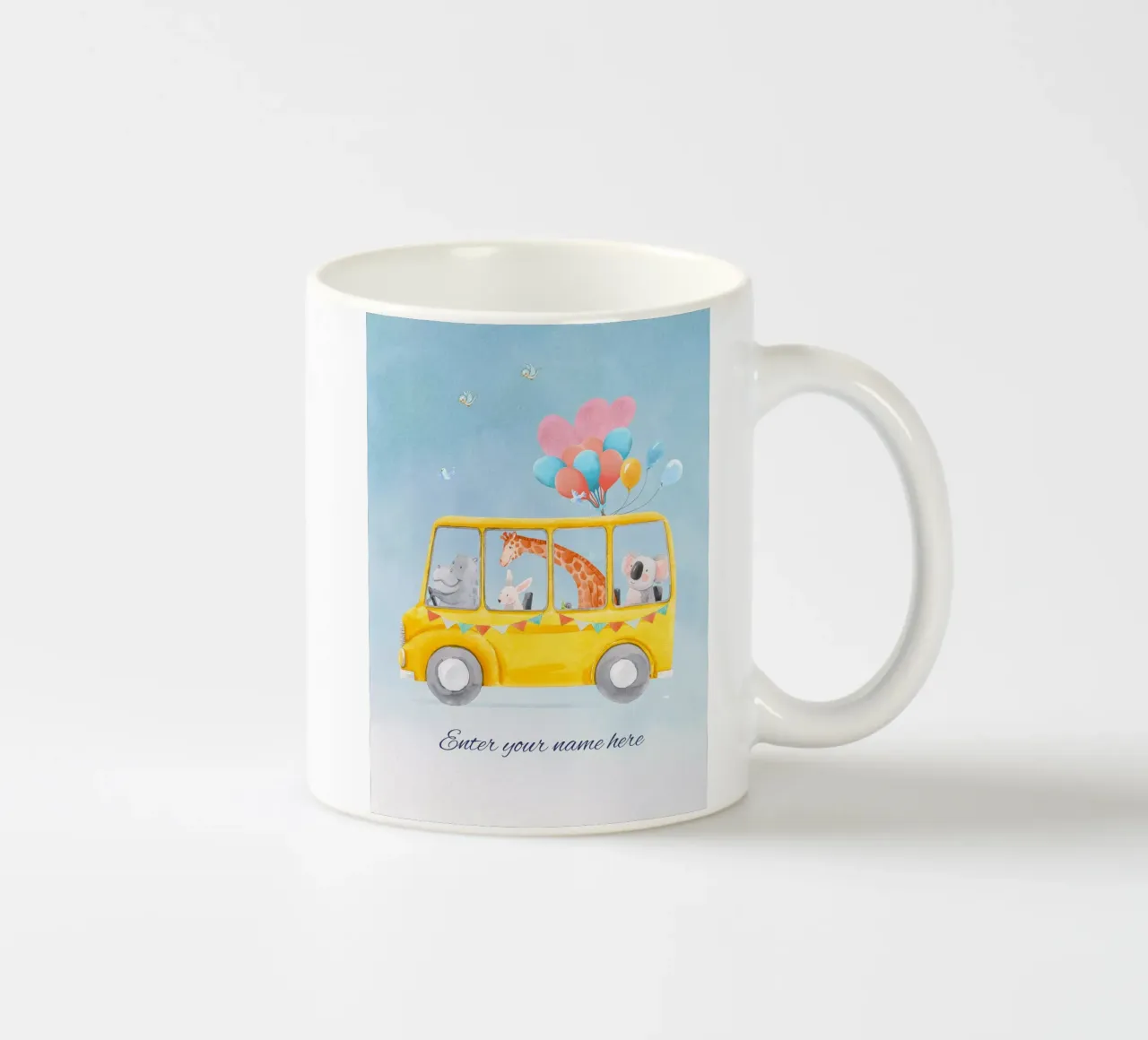 Gepersonaliseerde kindernaam keramische mok van DesignArt
