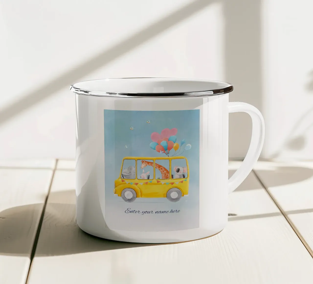 Nome personalizzato per bambini tazza in smalto da DesignArt