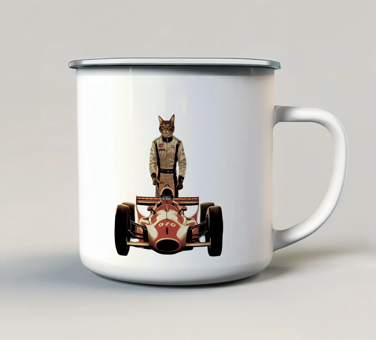 Chat de course tazza in smalto da dinem