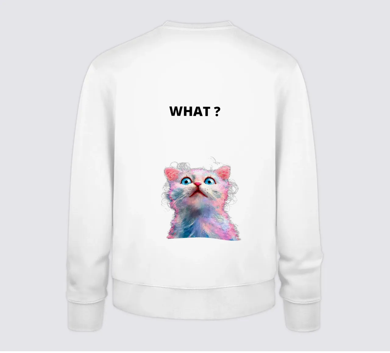 What ? with the cat sweatshirt by dinem