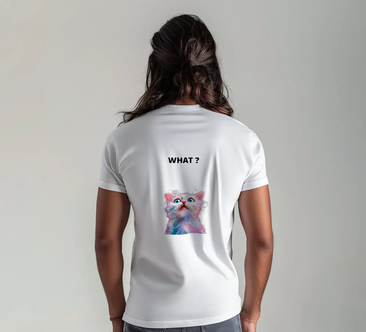 What ? with the cat t-shirt da dinem