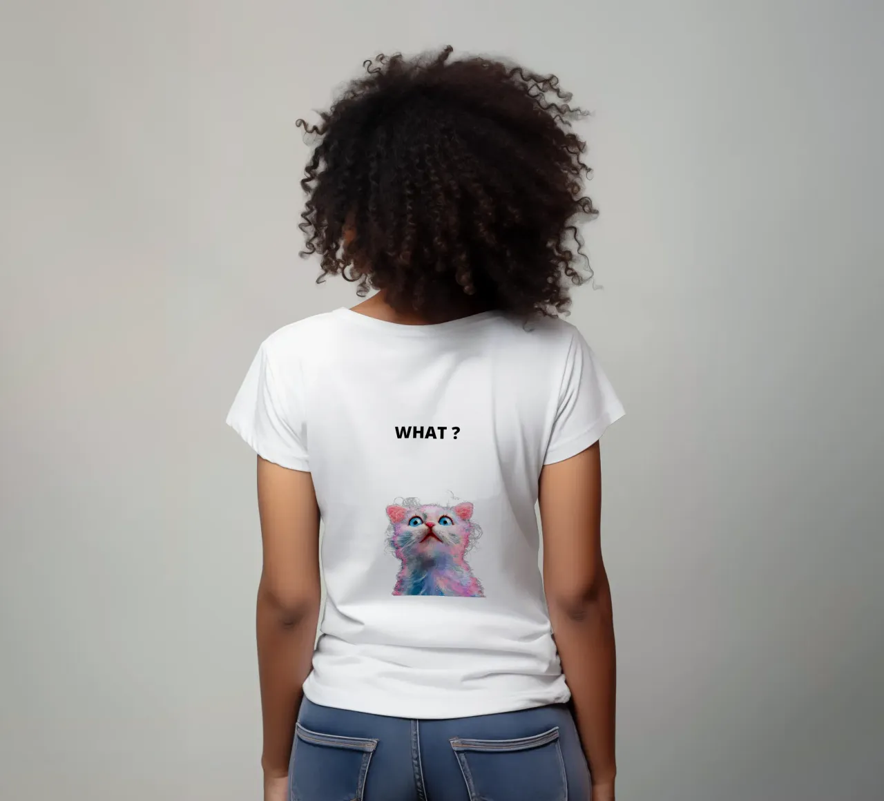 What ? with the cat t-shirt da dinem