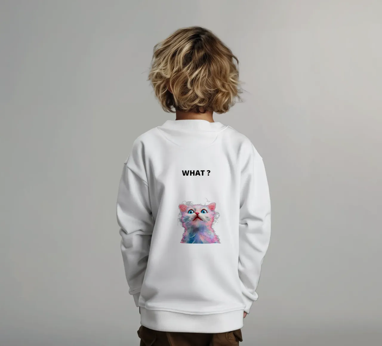 What ? with the cat felpa bambino da dinem