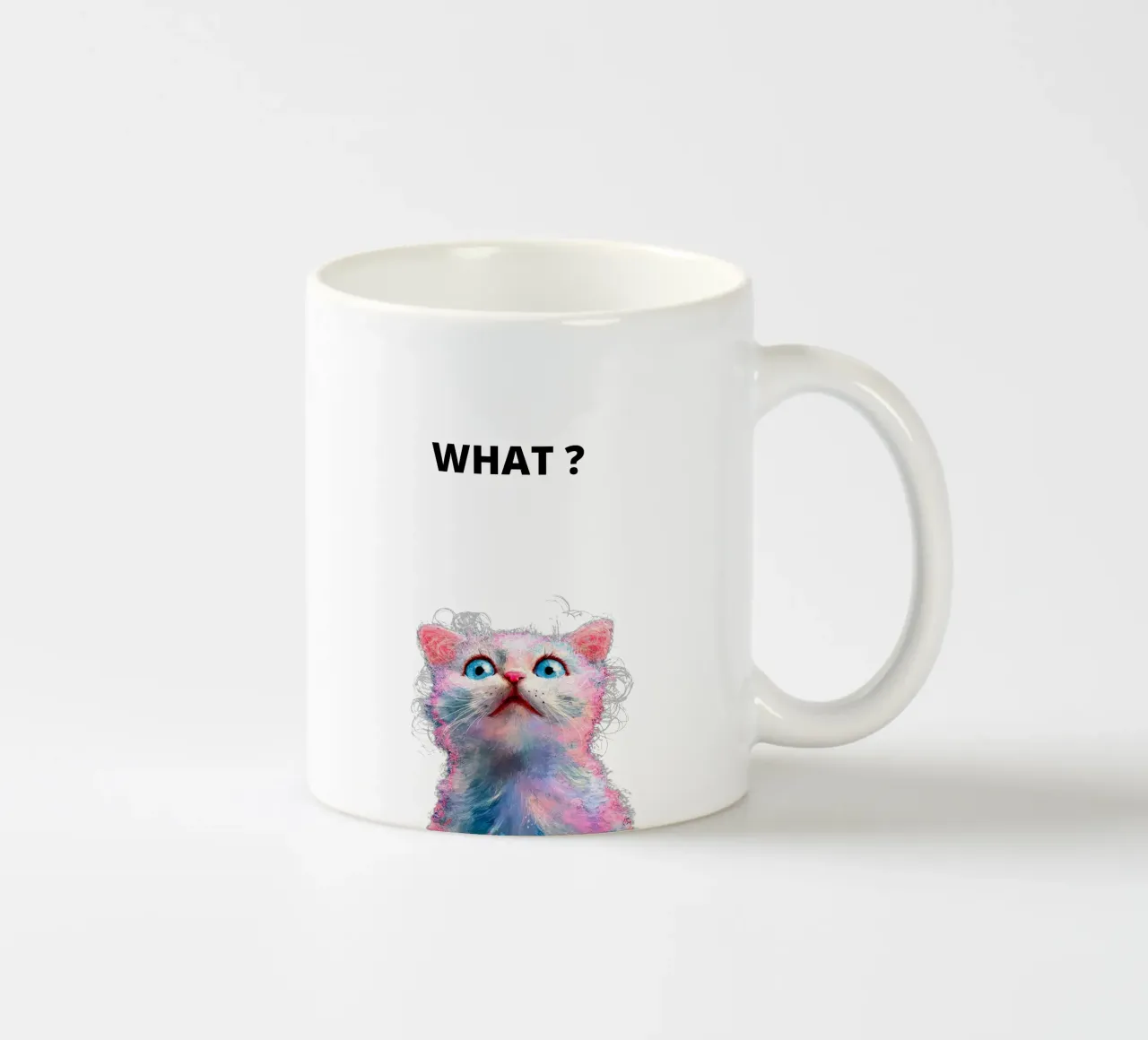 What ? with the cat tazza in ceramica da dinem