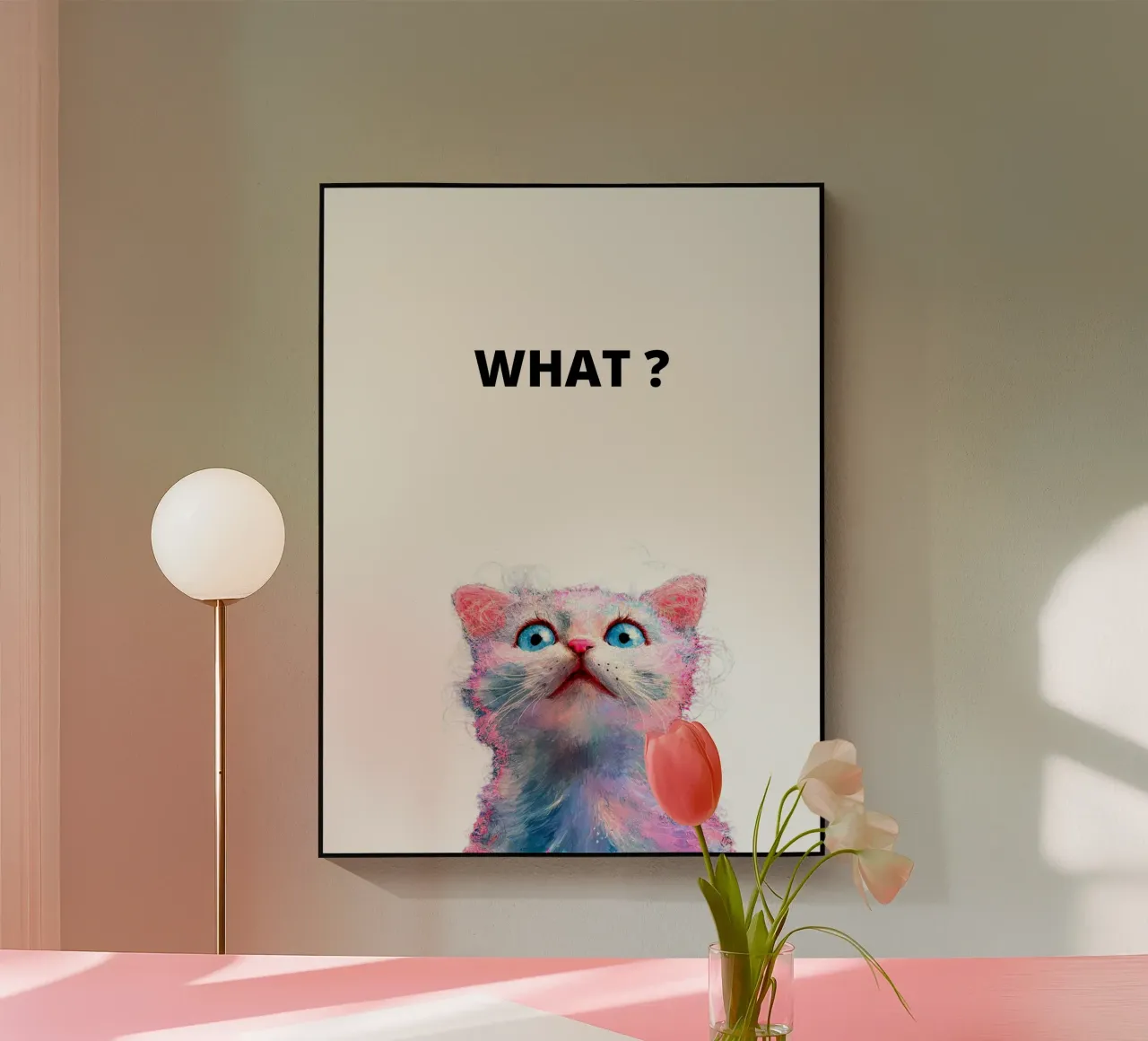 What ? with the cat plexiglass da dinem