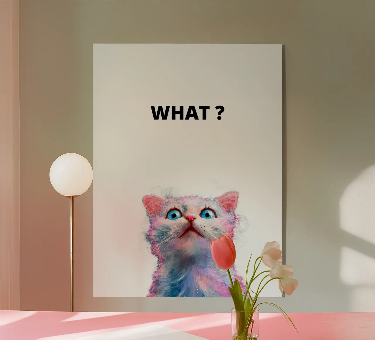 What ? with the cat plexiglass da dinem