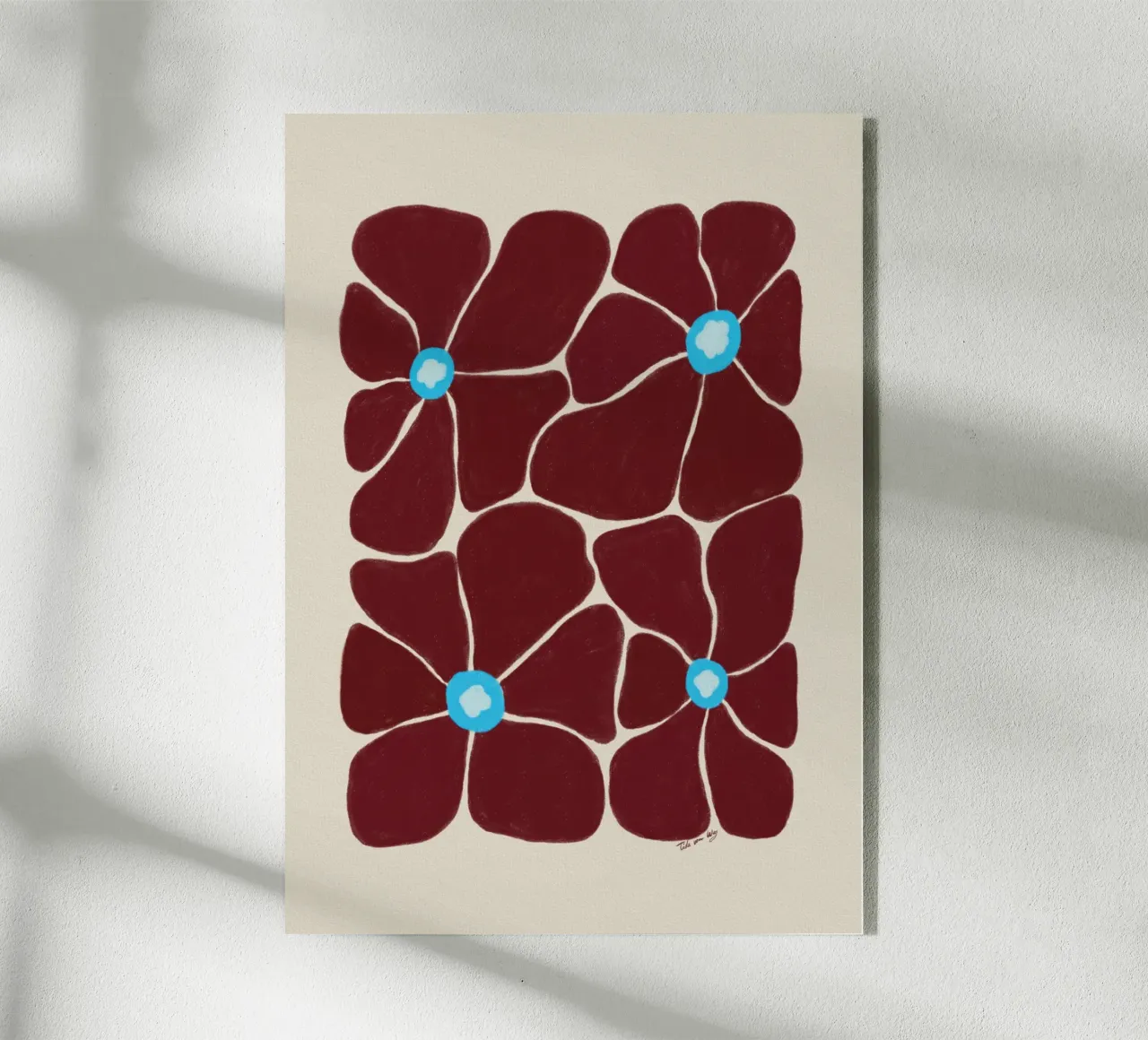 Abstract Bloom - red plexiglass da Tida vom Weg