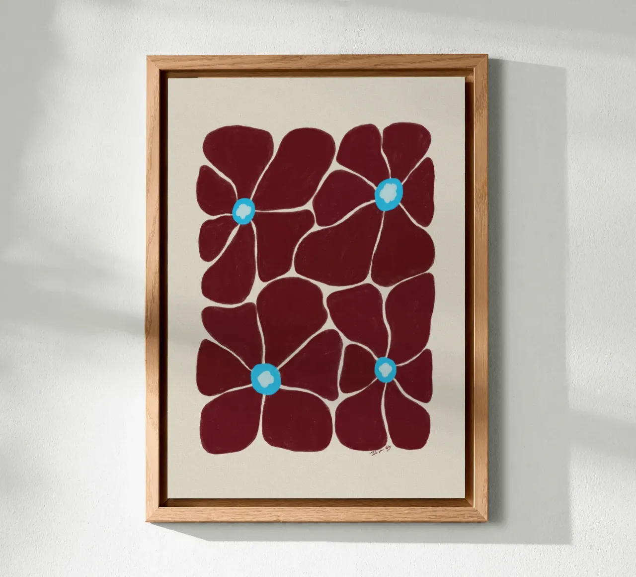 Abstract Bloom - red alluminio dibond da Tida vom Weg