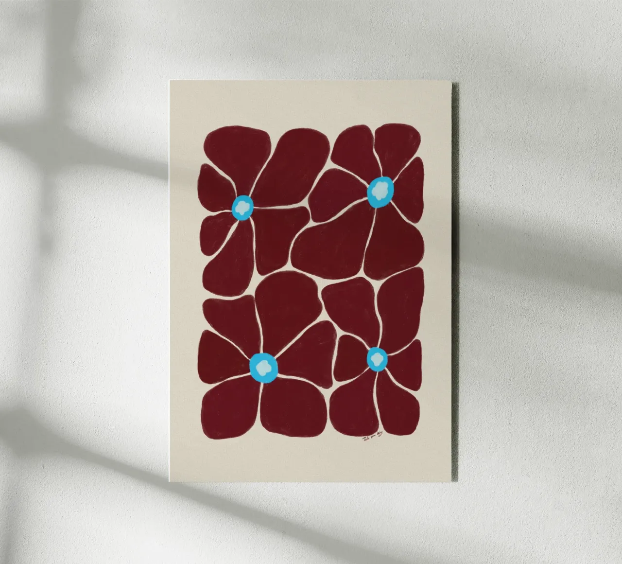 Abstract Bloom - red alluminio dibond da Tida vom Weg