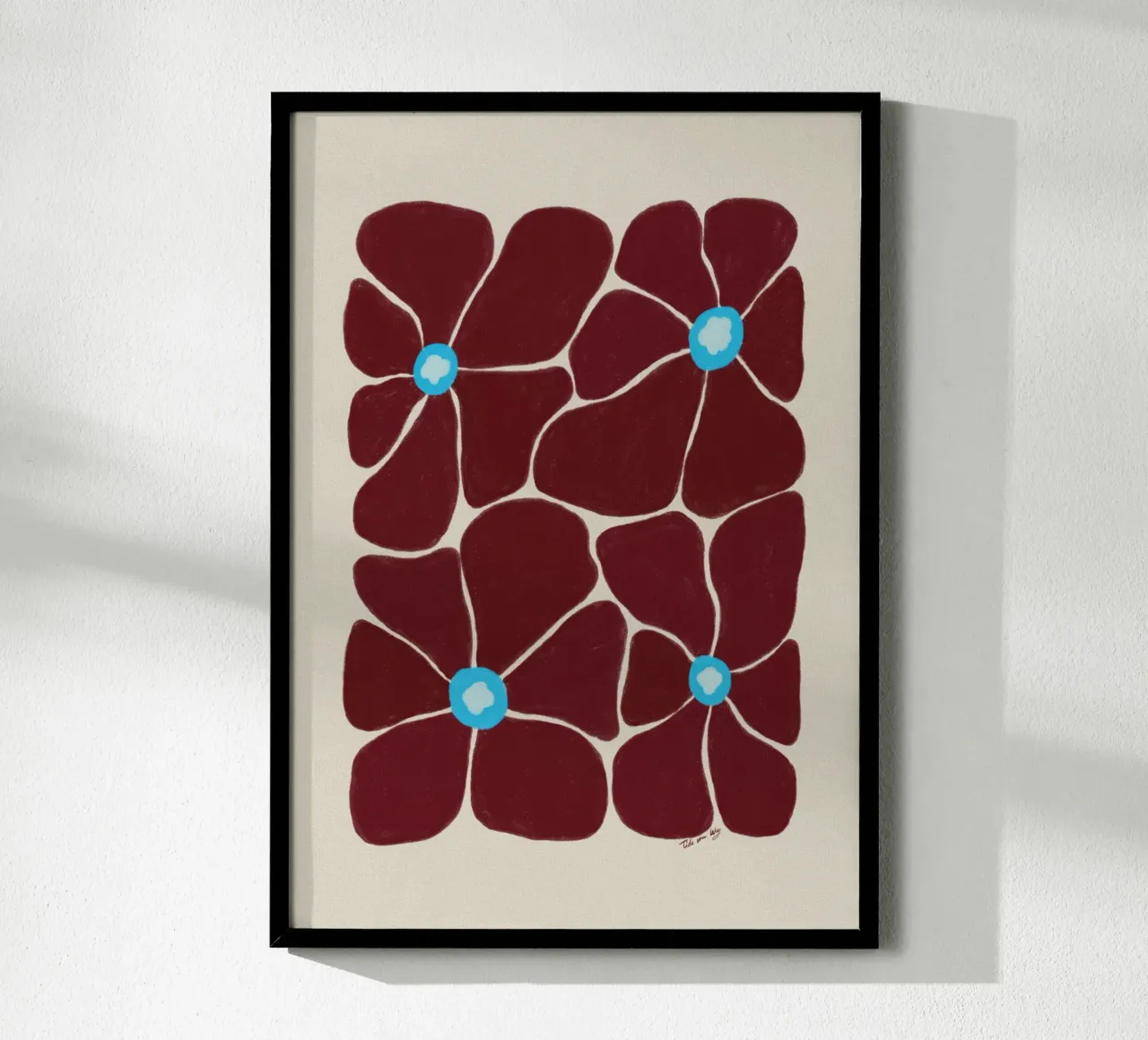 Abstract Bloom - red carta hahnemühle da Tida vom Weg