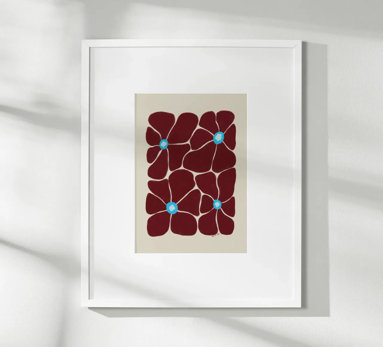 Abstract Bloom - red carta hahnemühle da Tida vom Weg