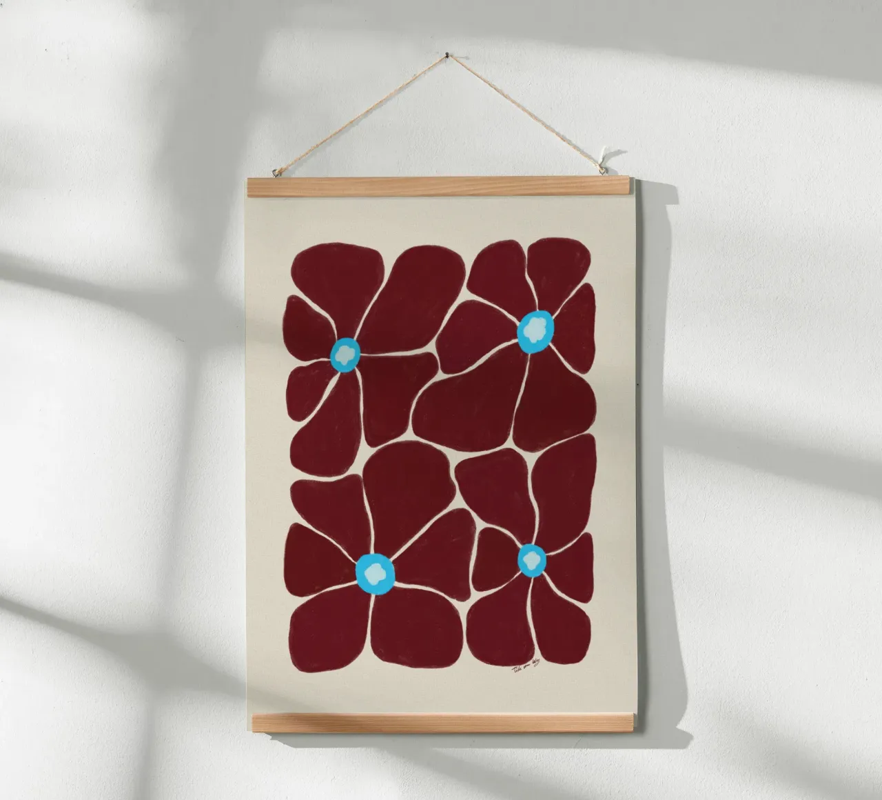 Abstract Bloom - red carta hahnemühle da Tida vom Weg