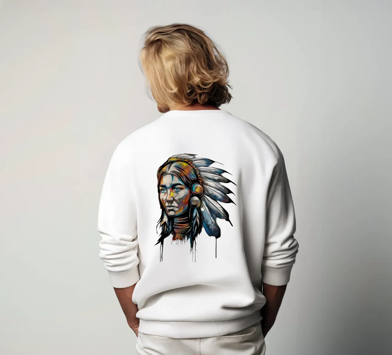 native american face felpa da dinem