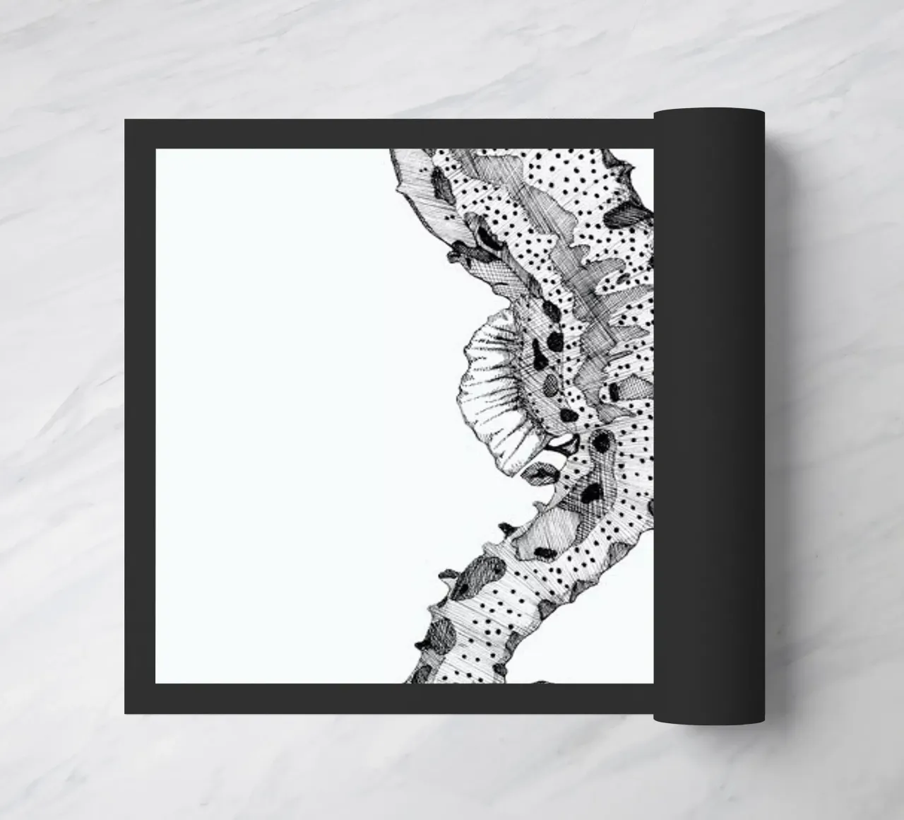 The Seahorse doormat by Mathilde Olsen