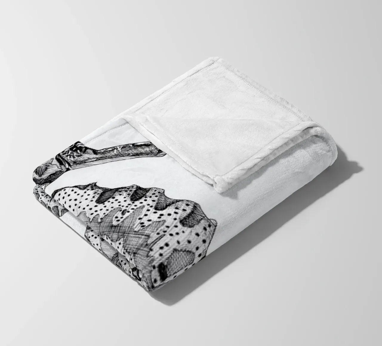 The Seahorse fleece blanket by Mathilde Olsen