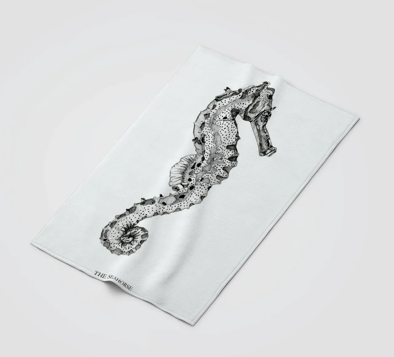 The Seahorse fleece blanket by Mathilde Olsen