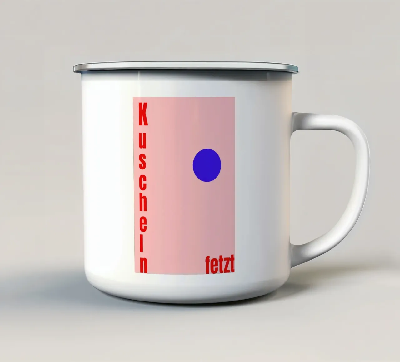 Kuscheln fetzt tazza in smalto da Tabea Jule