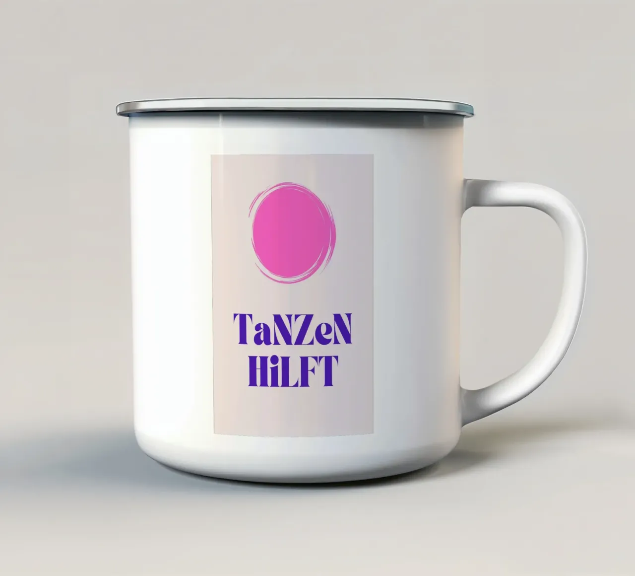 Tanzen Hilft II tazza in smalto da Tabea Jule