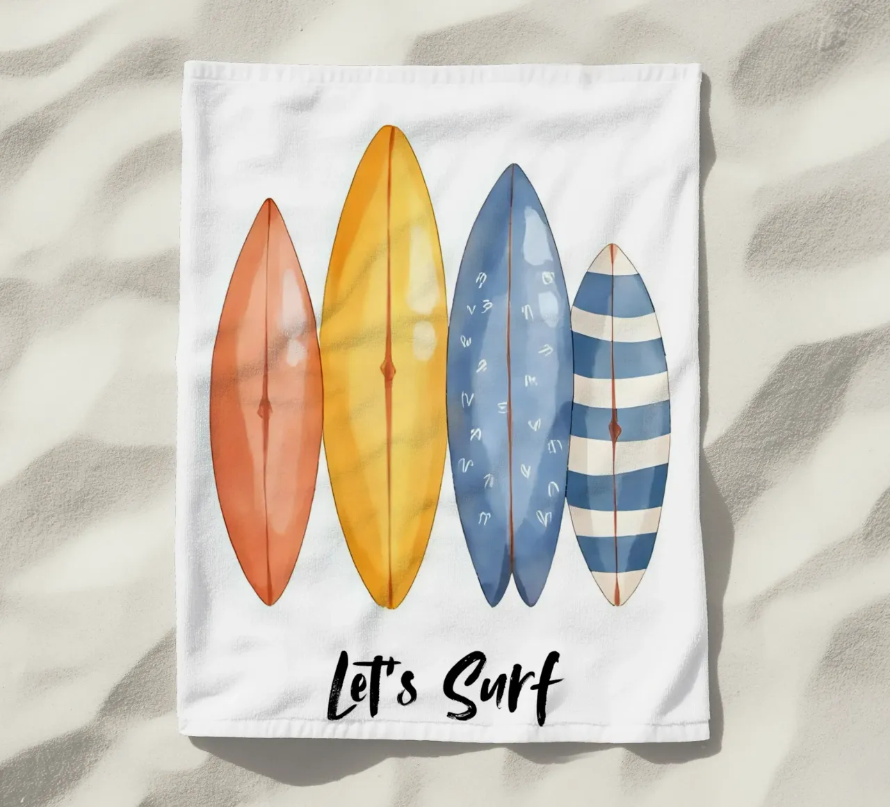 Let's Surf telo mare da Coastal Art