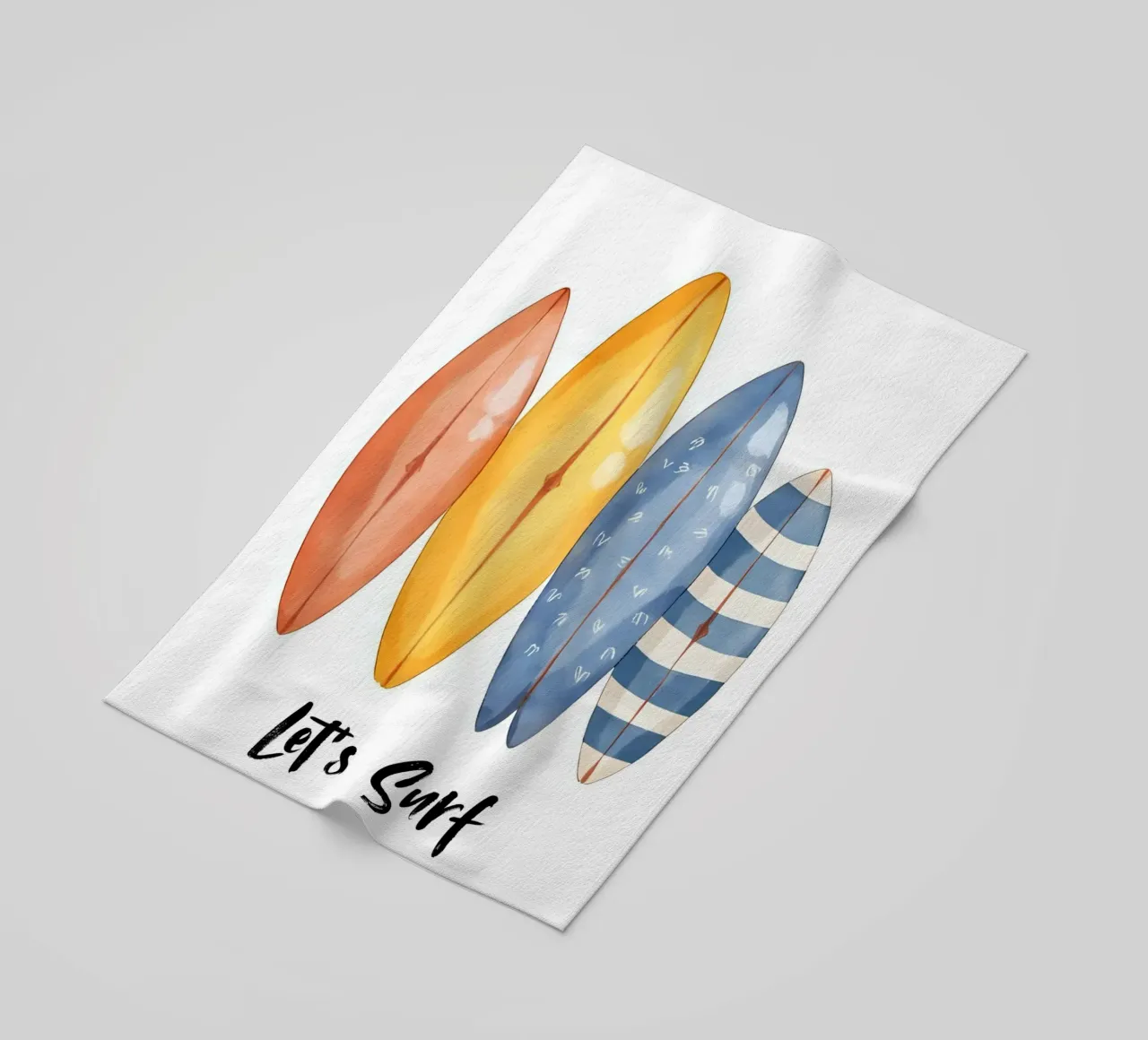 Let's Surf telo mare da Coastal Art