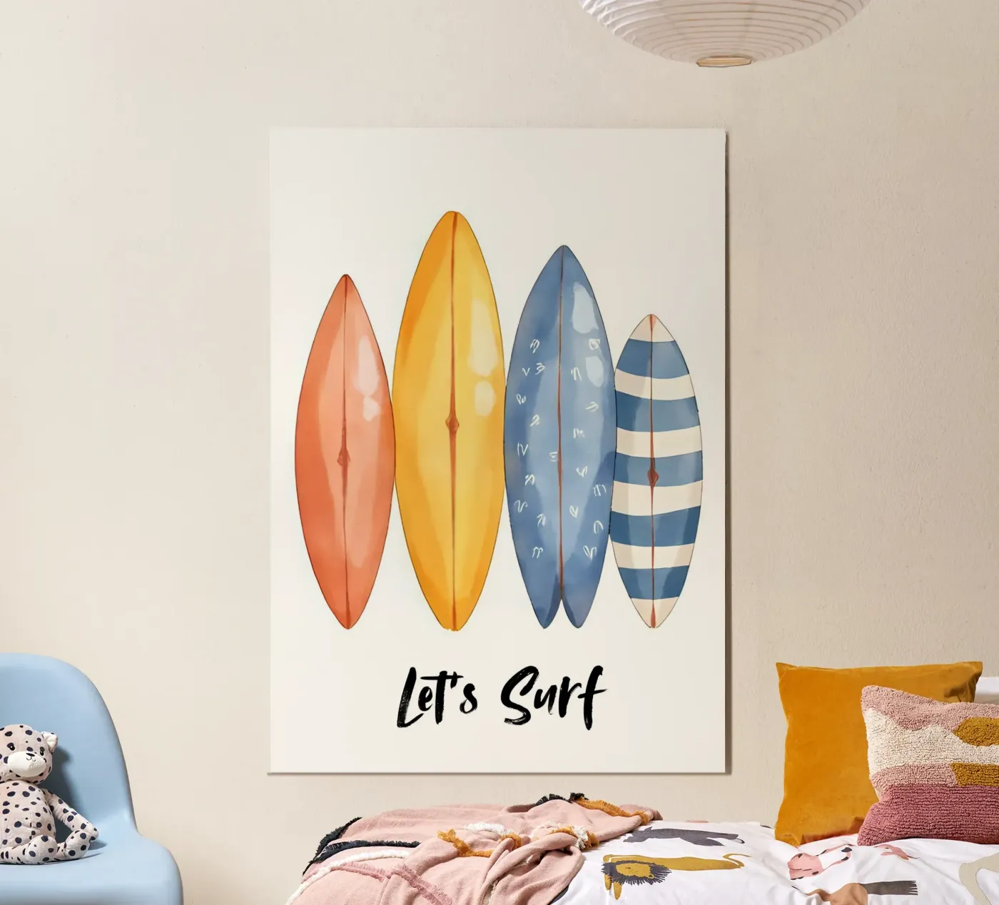 Let's Surf Poster von Wild Coast Art
