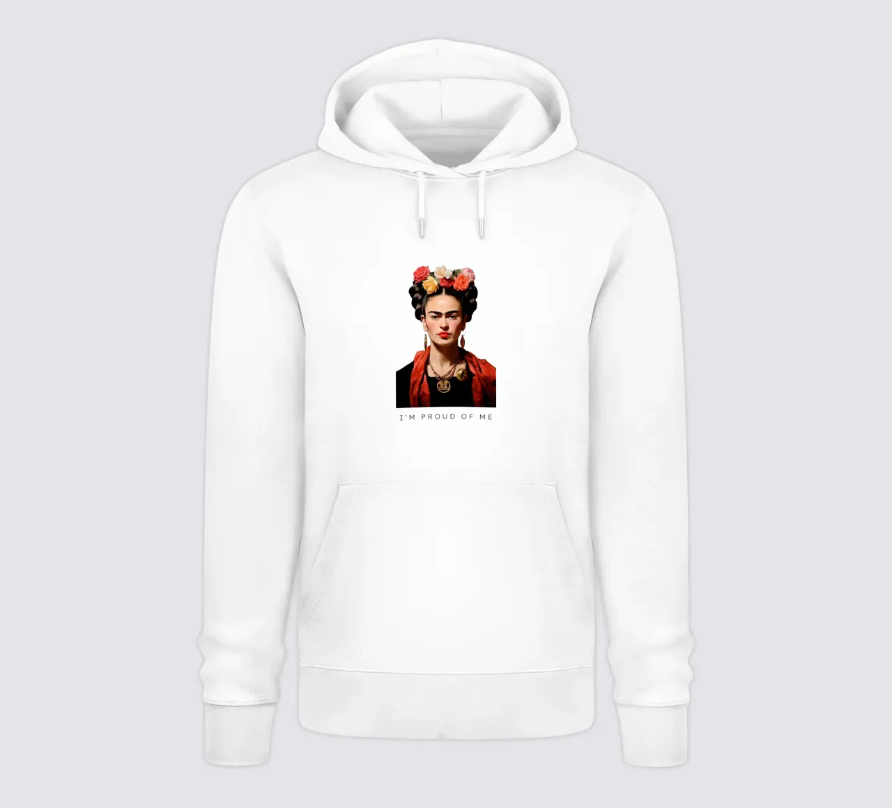 Frida Kahlo "Strength in Bloom" felpa con cappuccio da Fantasias Florales