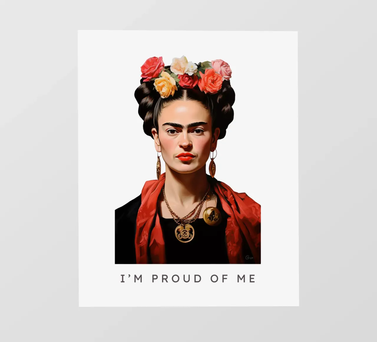 Frida Kahlo "Strength in Bloom" pellicola backlit da Fantasias Florales