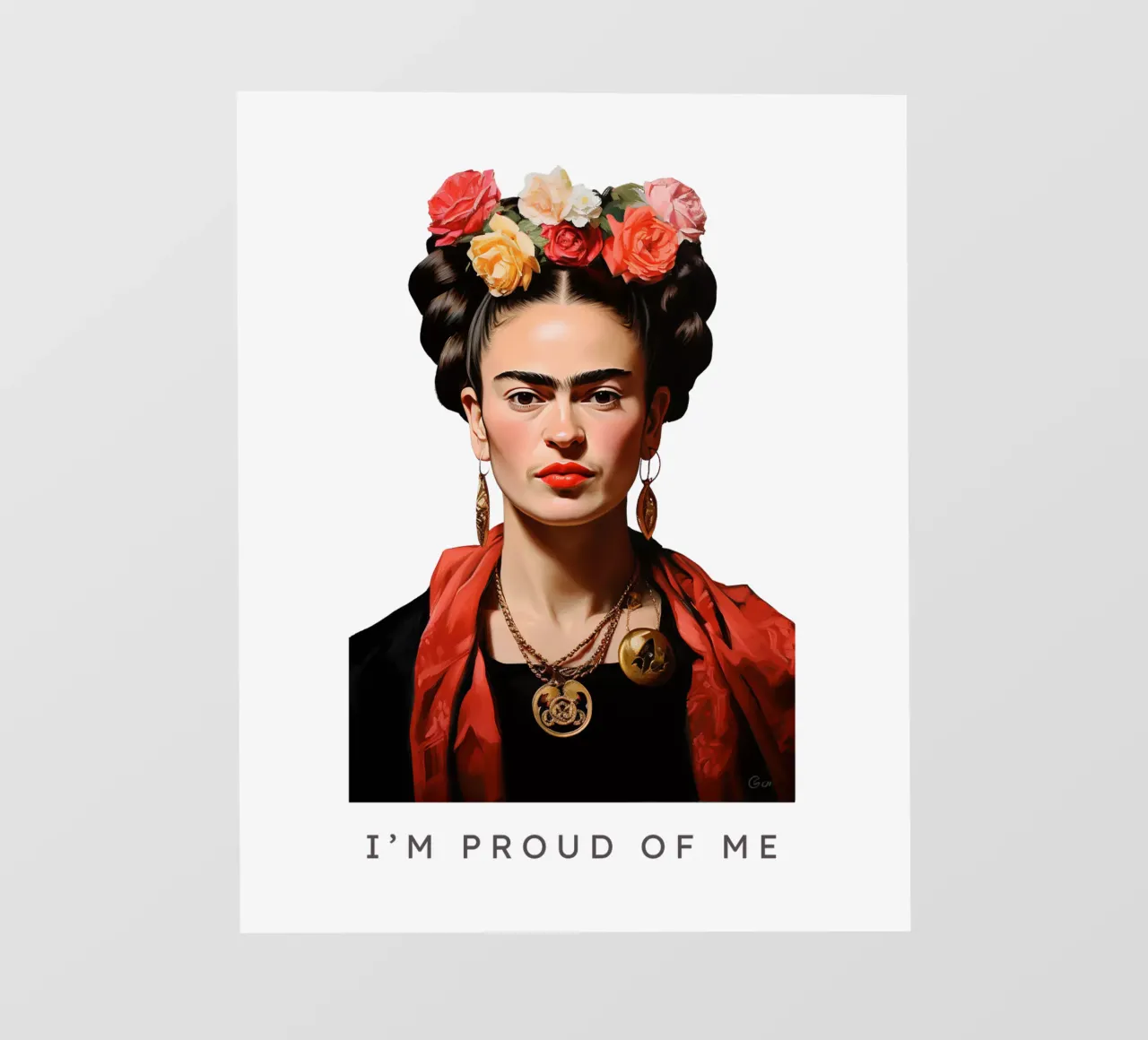 Frida Kahlo "Strength in Bloom" telo in pvc da Fantasias Florales