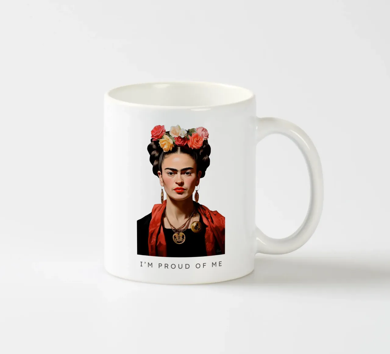 Frida Kahlo "Strength in Bloom" tazza in ceramica da Fantasias Florales