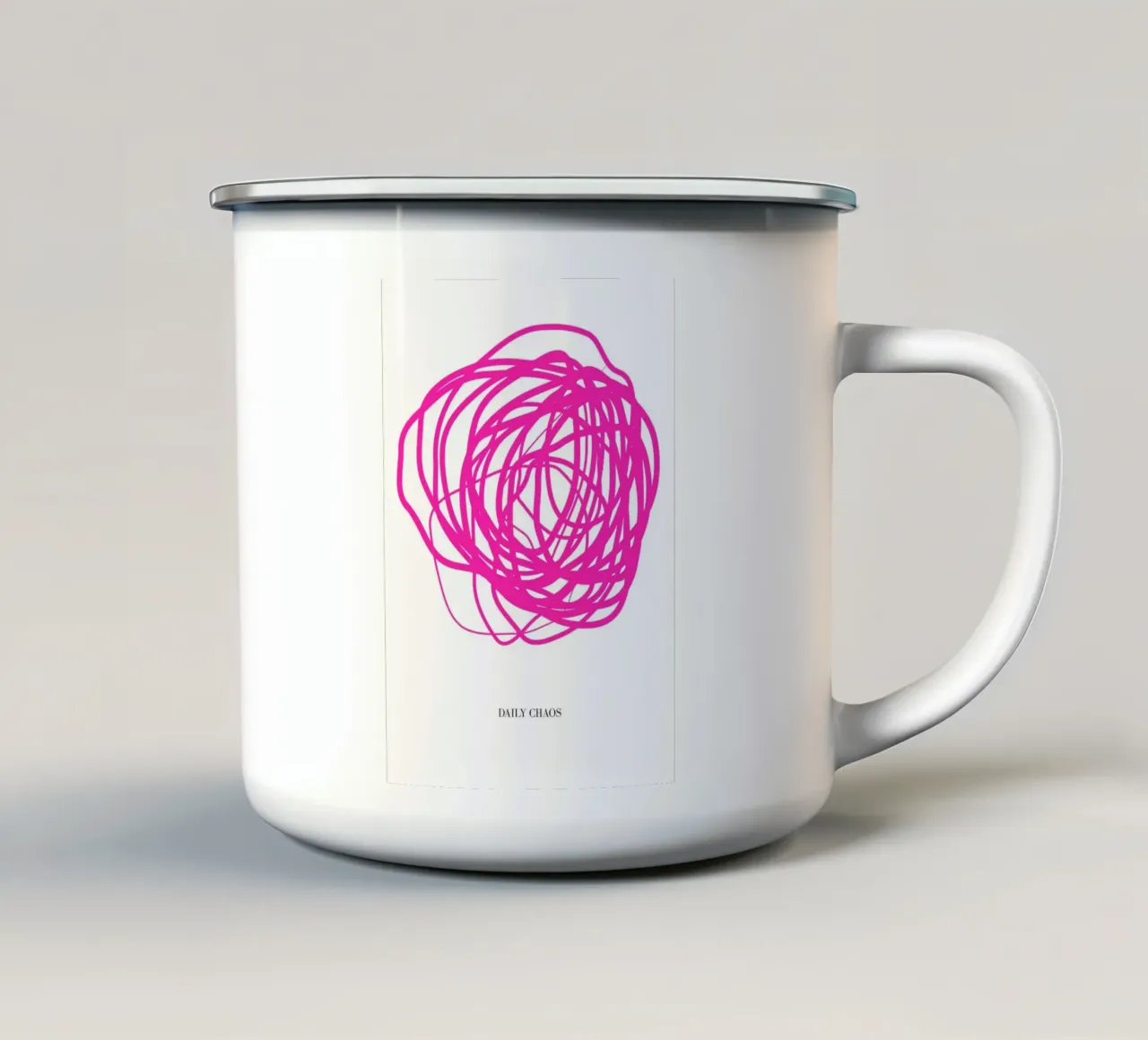 Daily Chaos tazza in smalto da Tabea Jule