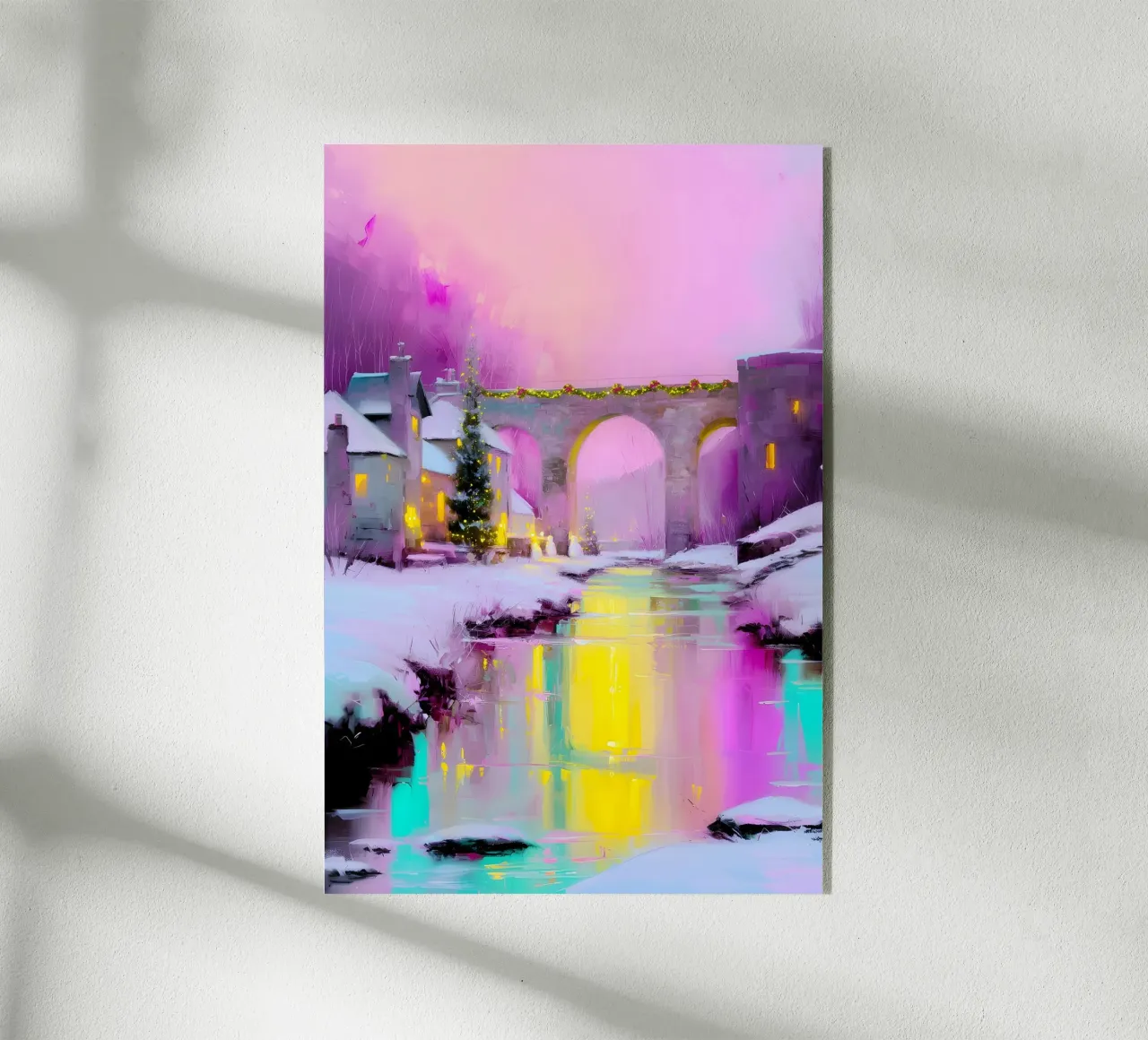 Pink Winter Bridge plexiglass da Roseberry Design