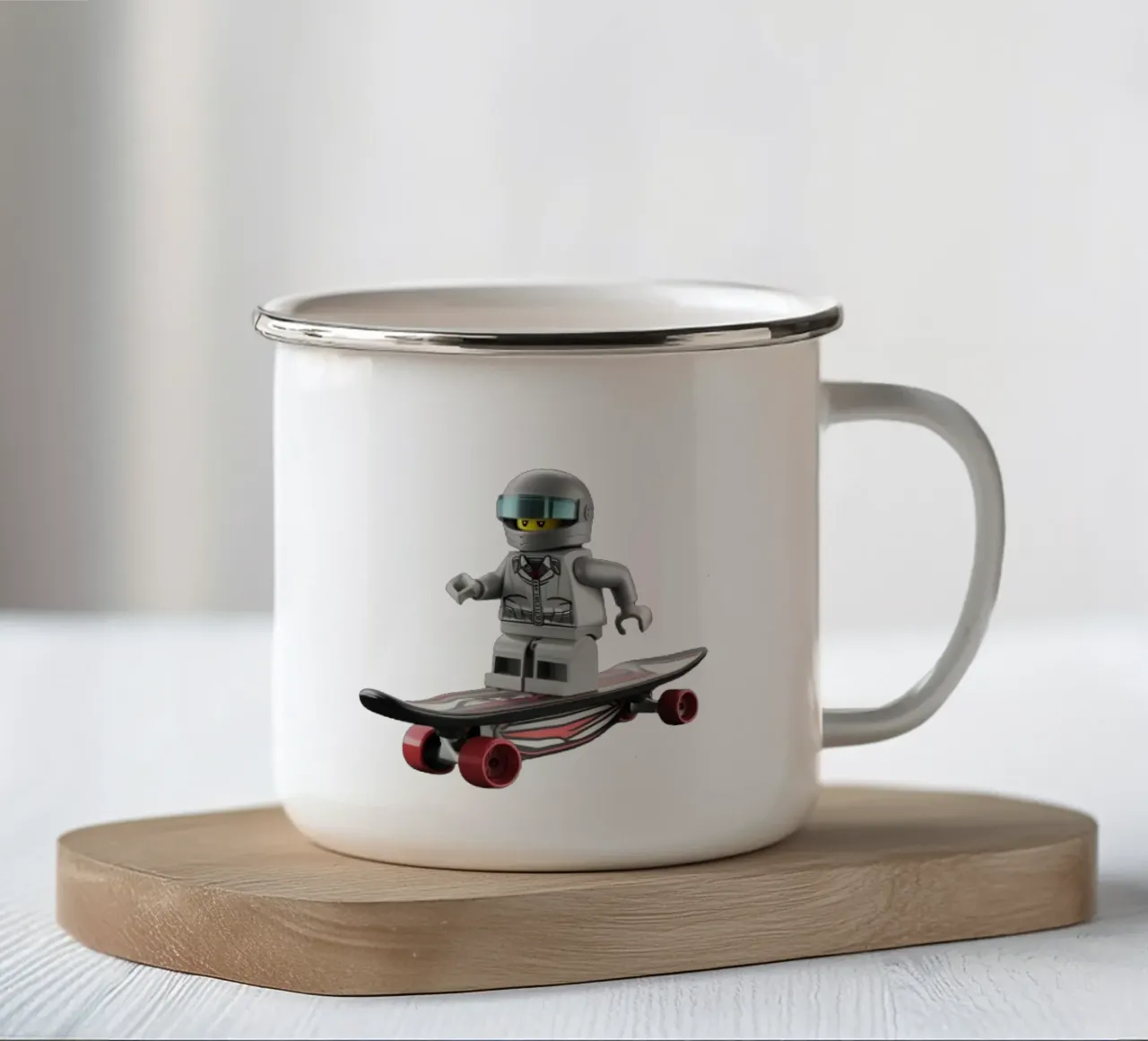 Lego squatebaord tazza in smalto da dinem