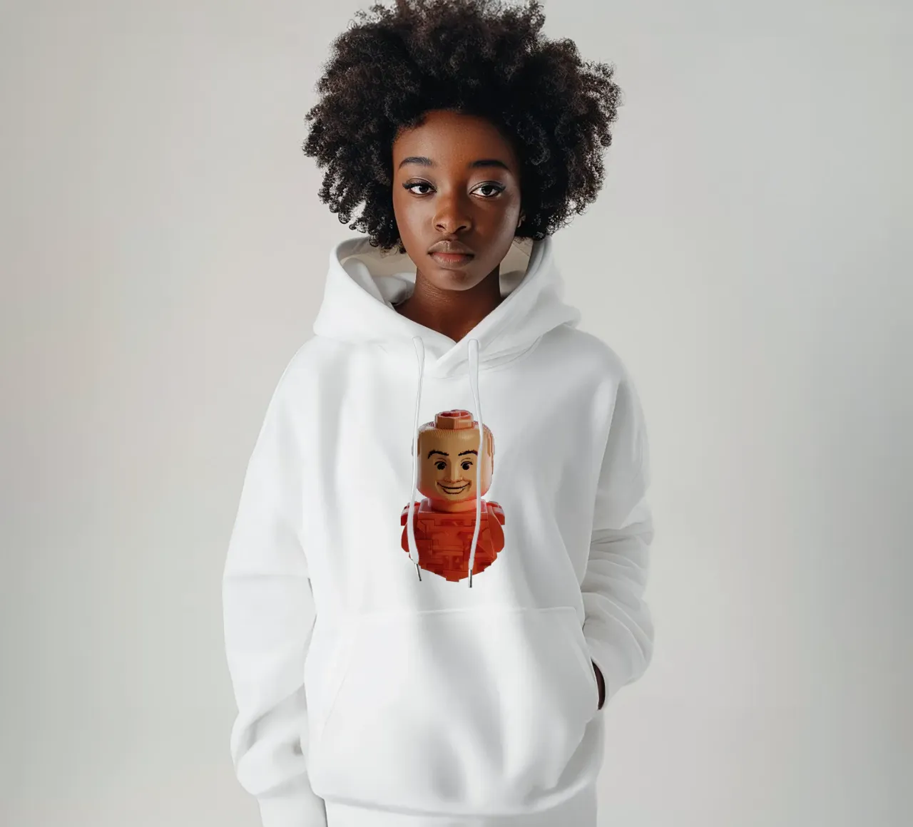 Lego smile face felpa con cappuccio da dinem